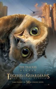 owl with cocked head on a movie poster